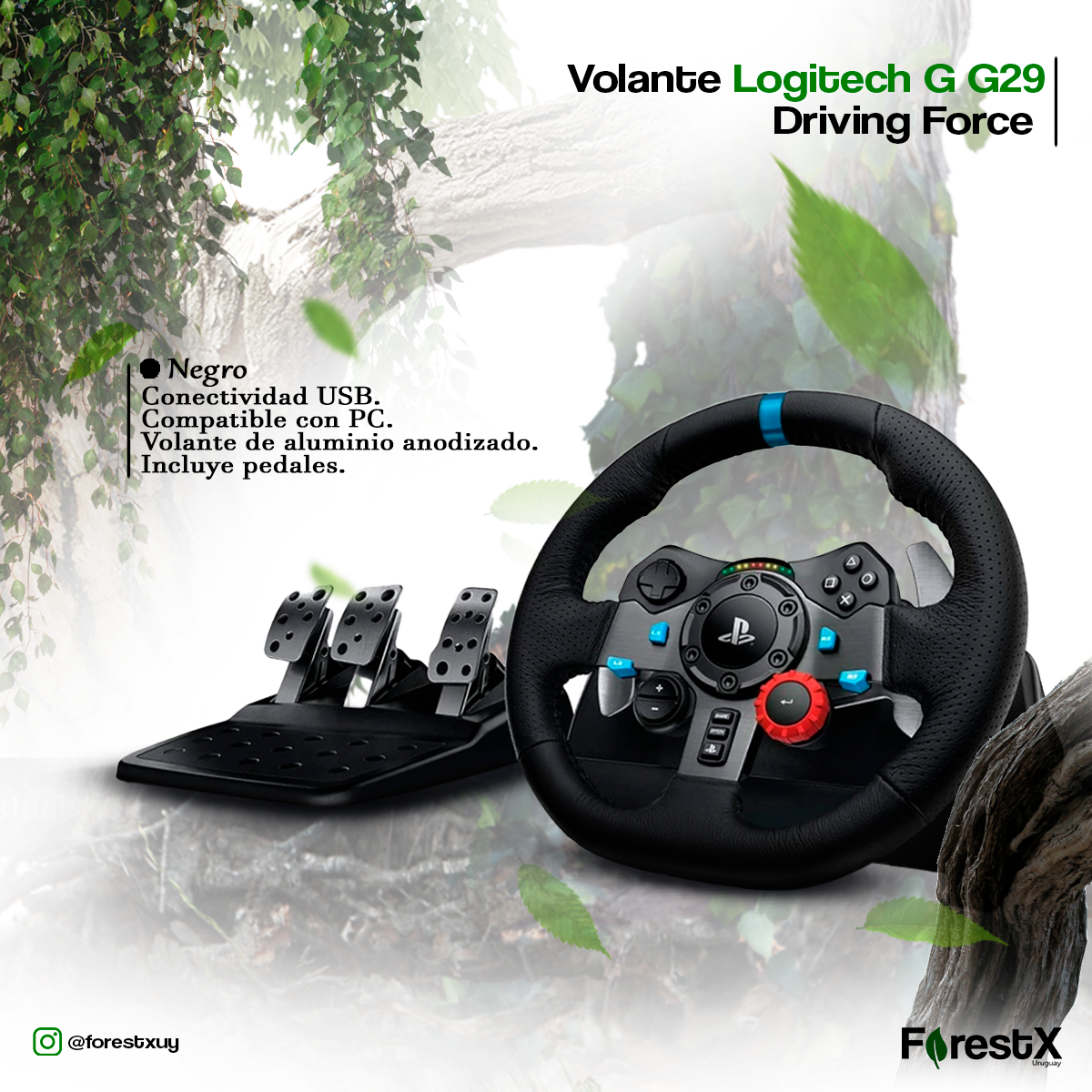 Volante para Videojuegos Logitech G29 Driving Force Color Negro