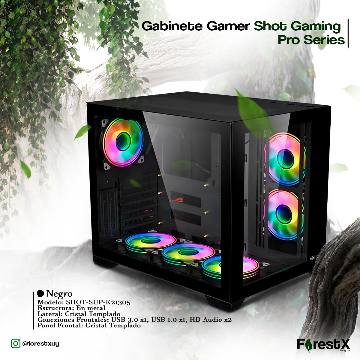 Gabinete Gamer Shot Gaming Pro Series SHOT-SUP-K21305