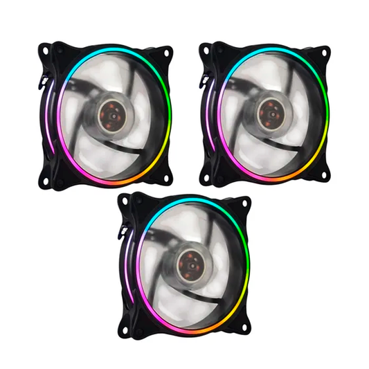 Ventilador Rgb Shot Gaming Pro Series 12 Cm X3 u. RGB Negro