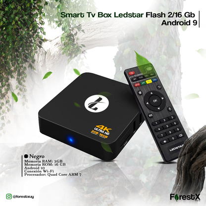 Smart Tv Box Ledstar Flash 2/16 Gb Android 9